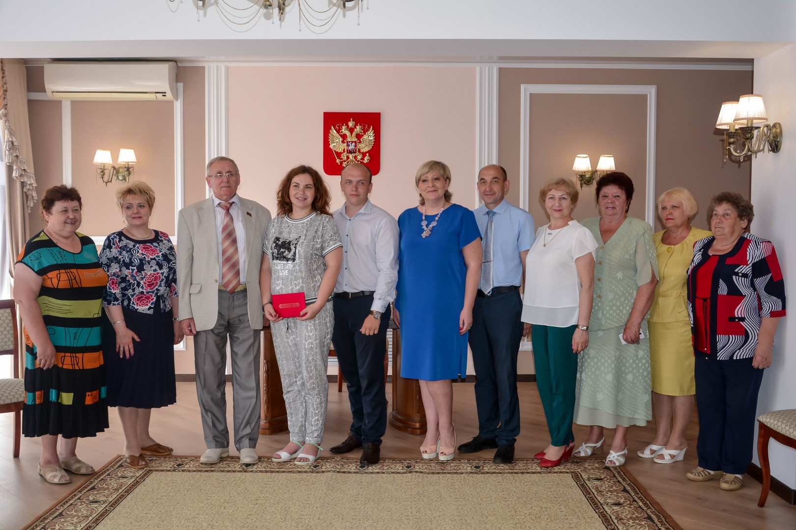 В зале для проведения торжественных обрядов в Доме культуры села Пригорское  прошла первая регистрация новорожденного