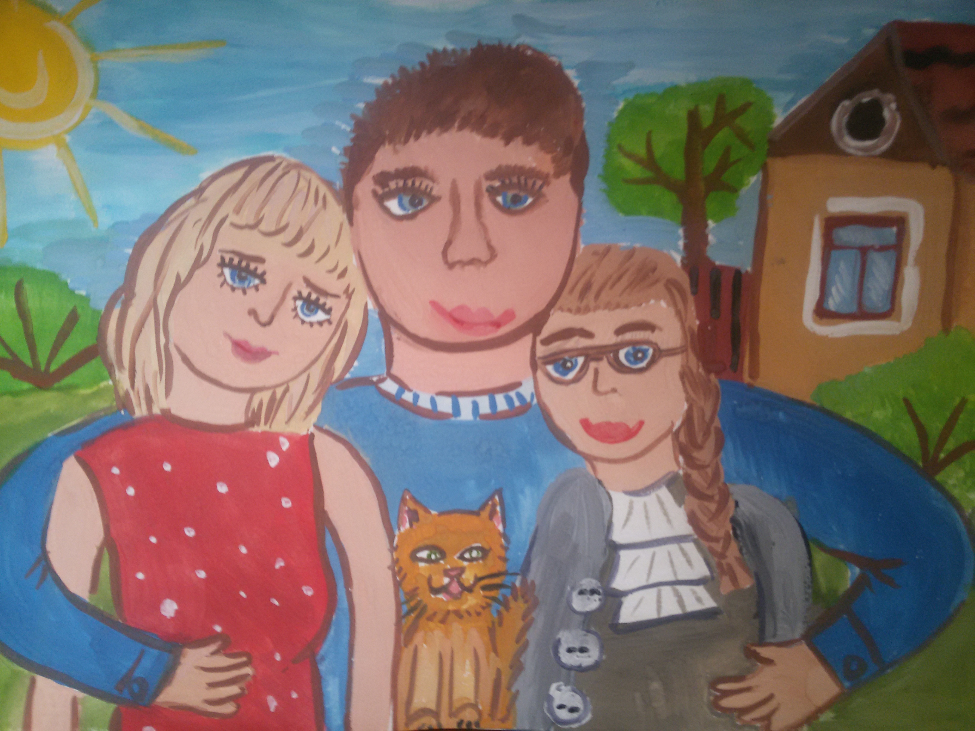 Рисунок по теме моя семья моя россия