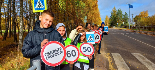 "живые знаки" призвали водителей Смоленского района соблюдать скоростной режим - фото - 3