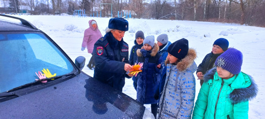 в Смоленском районе сотрудники Госавтоинспекции провели профилактическую акцию «Ладошка в ладошку - безопасная дорожка!» - фото - 6