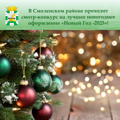 в Смоленском районе проходит смотр-конкурс на лучшее новогоднее оформление «Новый Год-2025» - фото - 1