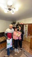 в селе Катынь поздравили удивительную пару — Зою Герасимовну и Петра Ивановича Васильевых с золотой свадьбой - фото - 1
