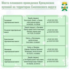 крещенские купания-2026: безопасные места на территории Смоленского округа - фото - 1