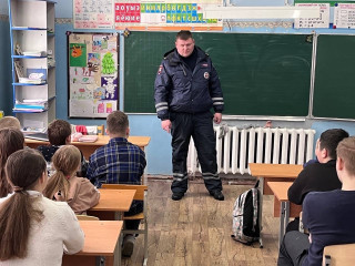 сотрудники Госавтоинспекции провели «Уроки БДД» для школьников - фото - 3