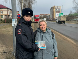 сотрудники Госавтоинспекции провели профилактическую акцию «Пешеход на переход» - фото - 2