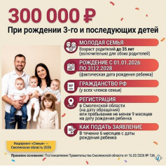 по поручению губернатора Василия Анохина в Смоленской области введены новые меры поддержки семей с детьми - фото - 3