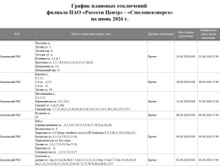 «смоленскэнерго» информирует о проведении плановых ремонтных работ в июне 2026 года - фото - 1